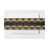 Bandeau De Faire-part Mariage Art Déco Classy Black Gold (Devant Example)