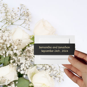 Bandeau De Faire-part Mariage Art Déco Vintage