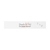 Bandeau De Faire-part Mariage au melon Monogramme (Plat)