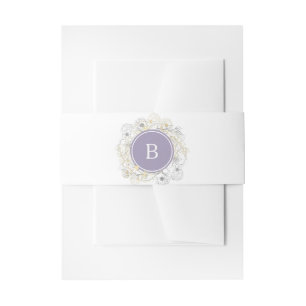 Bandeau De Faire-part Mariage au monogramme lavande