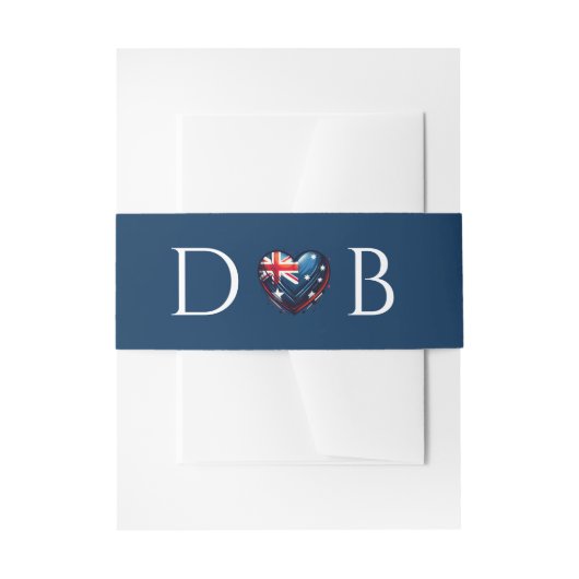 Bandeau De Faire-part Mariage australien (Devant example)