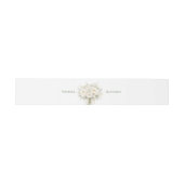 Bandeau De Faire-part Mariage aux Fleurs Blanches (Plat)