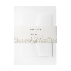 Bandeau De Faire-part Mariage aux fleurs sauvages rustiques vintage
