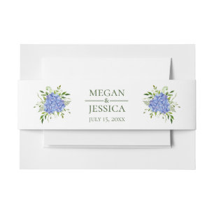 Bandeau De Faire-part Mariage aux Hortensias Bleus