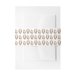 Bandeau De Faire-part Mariage aux huîtres côtières à l'aquarelle moderne