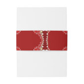 Bandeau De Faire-part Mariage Batik de Bohême Rouge (Dos Example)