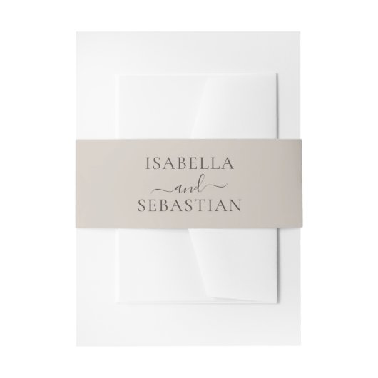 Bandeau De Faire-part Mariage beige doux (Devant example)