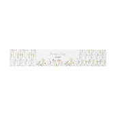 Bandeau De Faire-part Mariage Belly Band Fleur sauvage Floral Delicate (Plat)