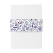 Bandeau De Faire-part Mariage Blanc Bleu (Dos Example)