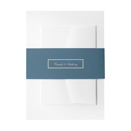Bandeau De Faire-part Mariage blanc de la marine (Devant example)