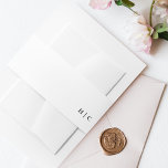 Bandeau De Faire-part Mariage blanc élégant<br><div class="desc">Simple Plain Texte Moderne Élégant Faire-part de mariage Bande de ventre blanc</div>