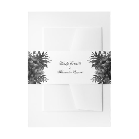 Bandeau De Faire-part Mariage blanc gothique classique (Devant example)