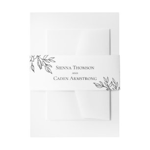 Bandeau De Faire-part Mariage blanc minimaliste