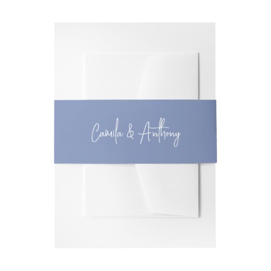 Bandeau De Faire-part Mariage bleu (Devant example)