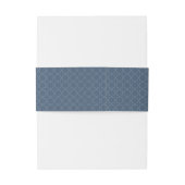 Bandeau De Faire-part Mariage bleu avec Motif en lattes (Dos Example)