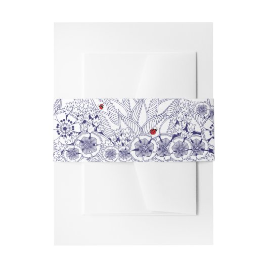 Bandeau De Faire-part Mariage Bleu Blanc (Devant example)