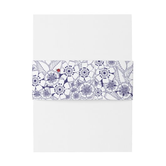 Bandeau De Faire-part Mariage Bleu Blanc (Dos Example)