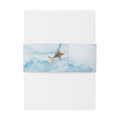 Bandeau De Faire-part Mariage bleu clair de l'océan rustique (Dos Example)