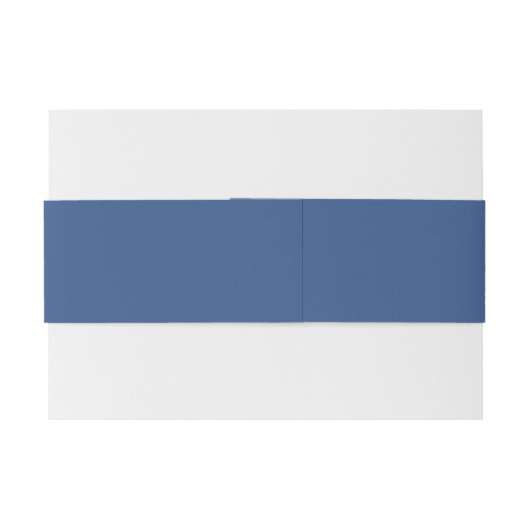 Bandeau De Faire-part Mariage bleu classique solide (Dos exemple)