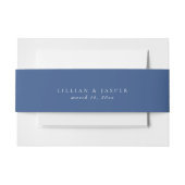 Bandeau De Faire-part Mariage bleu classique solide (Devant Example)