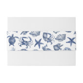 Bandeau De Faire-part Mariage Bleu de Côte (Dos exemple)