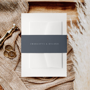 Bandeau De Faire-part Mariage bleu de la marine côtière