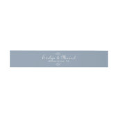 Bandeau De Faire-part Mariage bleu Dusty minimum formel (Plat)