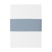 Bandeau De Faire-part Mariage bleu Dusty minimum formel (Dos Example)