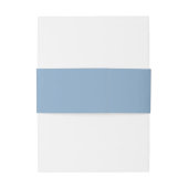 Bandeau De Faire-part Mariage Bleu Élégant à Ruban (Dos Example)