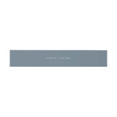 Bandeau De Faire-part Mariage bleu et blanc Dusty simple (Plat)