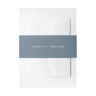 Bandeau De Faire-part Mariage bleu et blanc Dusty simple