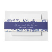 Bandeau De Faire-part Mariage bleu Indigo (Devant Example)