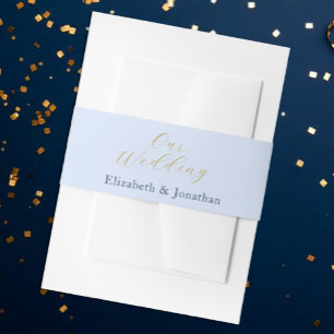 Bandeau De Faire-part Mariage Bleu Opulent