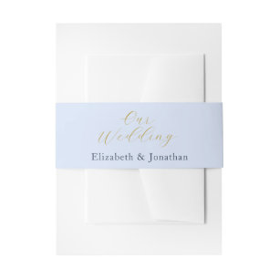 Bandeau De Faire-part Mariage bleu opulent