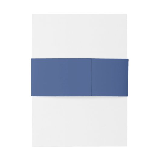 Bandeau De Faire-part Mariage bleu solide (Dos Example)