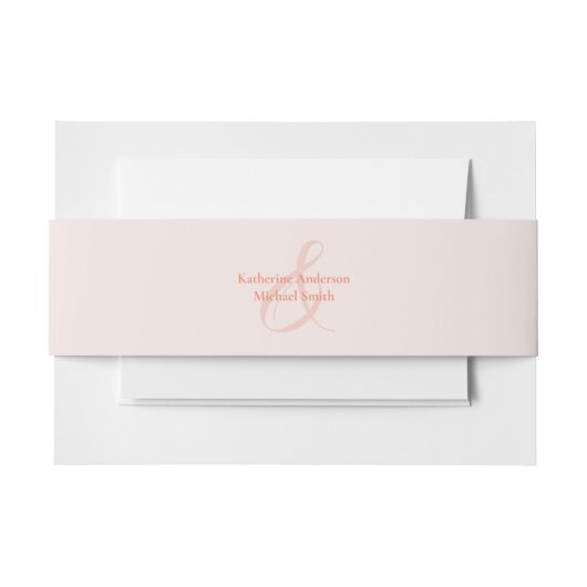 Bandeau De Faire-part Mariage Blush simple moderne (Devant Example)