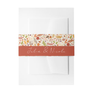 Bandeau De Faire-part Mariage Bohème Floral Rustique Automne Chute de Ma