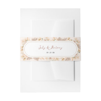 Bandeau De Faire-part Mariage Bohème Séché Pampas Arche Ovale