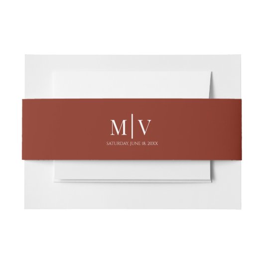 Bandeau De Faire-part Mariage Boho Brown de Bourgogne (Devant Example)