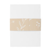 Bandeau De Faire-part Mariage Boho Floral Blanc Beige Corner (Dos Example)