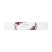 Bandeau De Faire-part Mariage boho rustique bordeaux aquarelle (Plat)