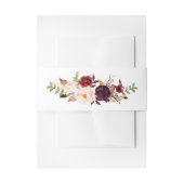 Bandeau De Faire-part Mariage boho rustique rouge Bourgogne (Devant example)