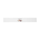 Bandeau De Faire-part Mariage boho rustique rouge Bourgogne (Plat)