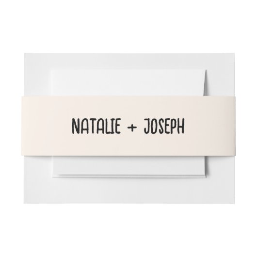 Bandeau De Faire-part Mariage Boho tendance rétro écrit à la main (Devant Example)