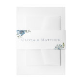 Bandeau De Faire-part Mariage botanique bleu Dusty (Devant example)