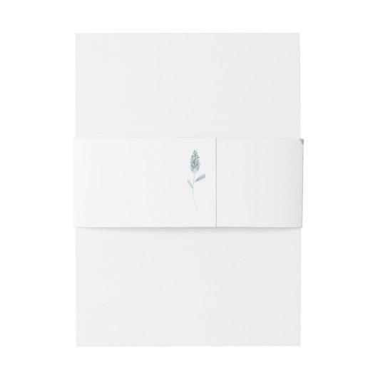 Bandeau De Faire-part Mariage botanique bleu Dusty (Dos Example)