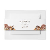 Bandeau De Faire-part Mariage Botanique d'aquarelle de la chute blanche (Devant Example)