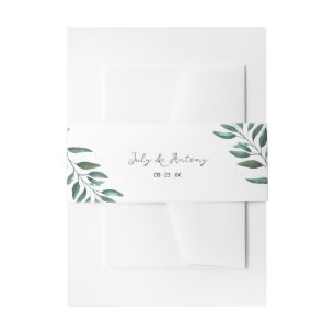 Bandeau De Faire-part Mariage botanique de verdure simple sophistiqué