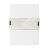 Bandeau De Faire-part mariage botanique des fleurs vert émeraude (Dos Example)