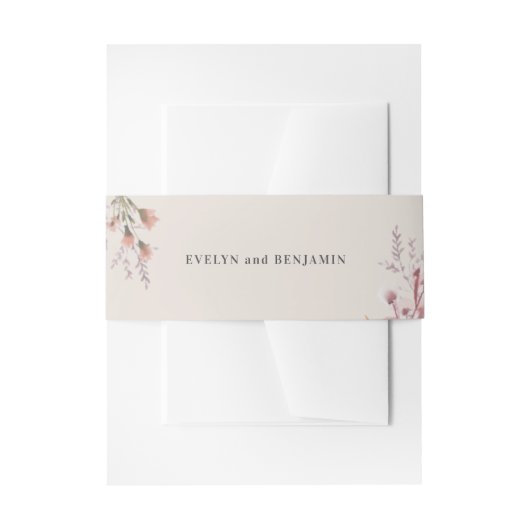 Bandeau De Faire-part Mariage botanique Dusty Fleur sauvage (Devant example)